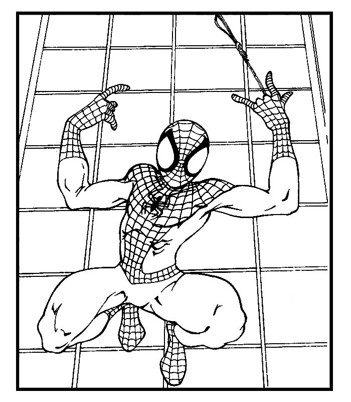 Plansa de colorat cu Spiderman 54 50